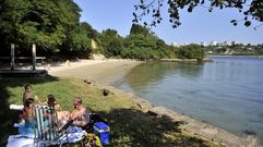 Vista de la playa de A Cabana