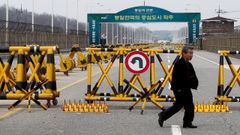 Frontera entre Corea del Sur y el Norte, en la denominada Lnea de Demarcacin Militar