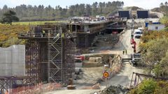 El viaducto del r�o Seco, en la imagen el pasado martes en obras, ser� uno de los que tendr� que ser reformado