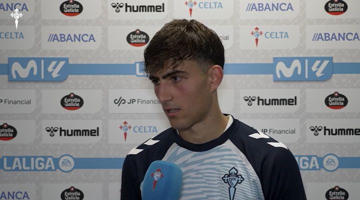 Javi Rodr�guez, tras el Celta-Alav�s de este domingo en Bala�dos.