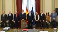 Antonio Lombard�a, a la derecha, tras la reuni�n con el ministro de Agricultura