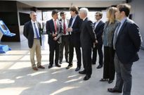 Responsables de la Xunta y de los ayuntamientos de Arteixo y Farmali�ao, antes del encuentro. 