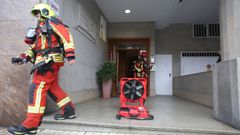 Un operativo relacionado cun escape de gas, a semana pasada en Vilagarca