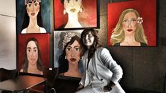 Ana Navas, con parte de su obra, en El Cercano