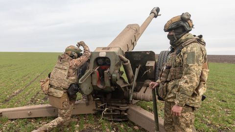 Fuerzas ucranianas en la regi�n de Donetsk.