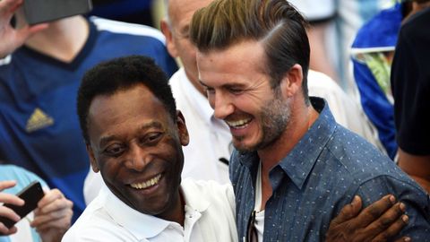 David junto a Pelé, en una imagen de archivo