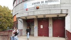 Entrada de la estaci�n de autobuses de Ferrol, en una imagen tomada el pasado viernes.