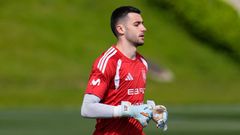 Joan Garc�a, durante un entrenamiento con la selecci�n espa�ola
