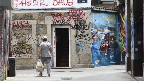 Grafitis encontrados en A Coru�a en julio del 2018