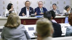 El presidente de la Asociaci�n de V�ctimas del Descarrilamiento de Adamuz, Mario Semper, en la comisi�n de Senado
