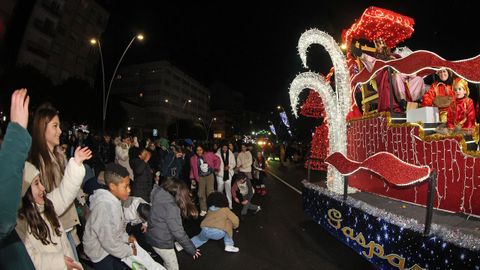 Cabalgata de Reyes Magos en Ribeira.
