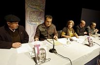 Tembra, Hermida, Marco, Mu��os e La��o durante a presentaci�n do volume.