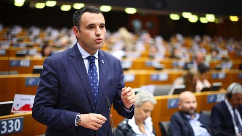 El consejero de Hacienda, Justicia y Asuntos Europeos, Guillermo Peláez, en el pleno del Comité Europeo de las Regiones.