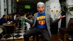 Sergio Pazos en el Bla Bla Cafe, el pasado agosto