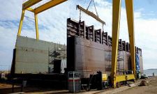 El consorcio cuenta con doce bloques de la barcaza ya montados en la grada de la factor�a