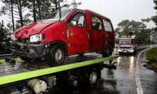 La lluvia fue la causa m�s probable de la salida de v�a en A Amarela (Corcubi�n). 