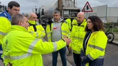 La subdelegada del Gobierno durante su visita a las obras