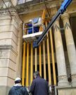 La Torre dos Moreno est� siendo reparada para evitar que caiga.