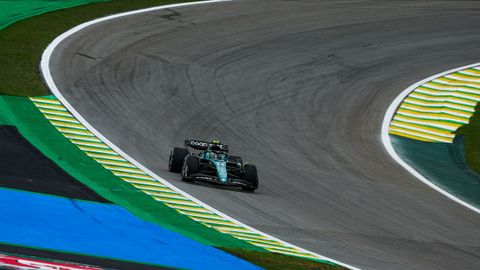 Fernando Alonso durante la clasificaci�n del GP de Brasil.