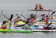 Las aguas de Arousa ofrecen un a�o m�s numerosos proyectos de grandes palistas. 