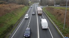 Tramo de la N-6 en Lugo entre As Saamasas y Garabolos