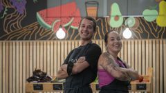 Jacobo y Eva, en el nuevo local de Punto Natural