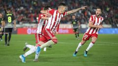 Darwin N��ez celebra su gol en el Almer�a-Extremadura