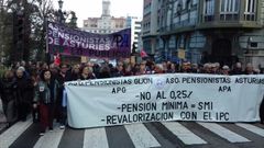 Manifestaci�n de pensionistas en Oviedo