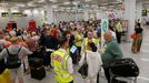 Pasajeros afectados por la quiebra de Thomas Cook en el aeropuerto de Palma de Mallorca