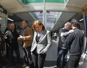 Pedreira -derecha- y Duarte, antes de la inauguraci�n. 