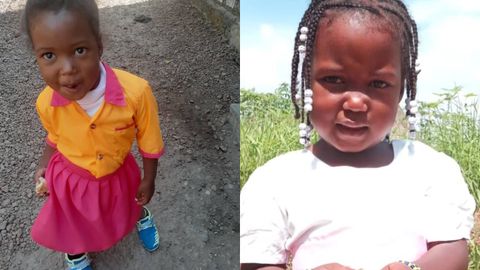 Dos de las ni�as guineanas a las que se les program� en su pa�s una ablaci�n genital