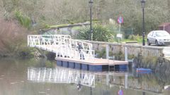 El pantal�n en el Mandeo se instal� el pasado 16 de enero.