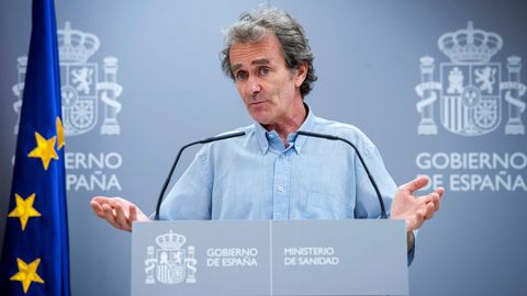 Fernando Sim�n, en la rueda de prensa de evoluci�n del covid-19 en Espa�a