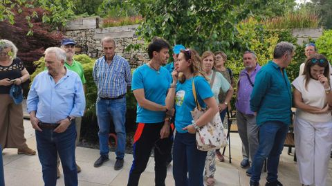 Participantes en la visita a la bodega de la subzona de Amandi
