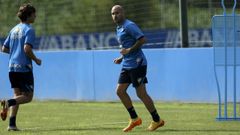 Gorka Santamar�a, en la ciudad deportiva de Abegondo