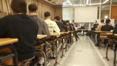 Examen de selectividad en el campus de Esteiro (Ferrol) el pasado junio