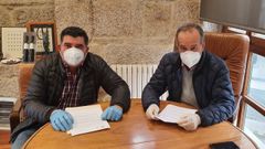 Manuel Sotelo y Francisco Fumega, durante el anuncio de las nuevas medidas 