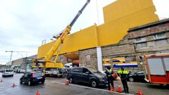 Imagen de archivo del da del siniestro mortal en el astillero Cardama de Vigo