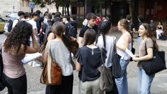 Estudiantes en la selectividad