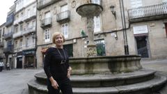 Emilia Carvajal elige como su rinc�n la plaza del Hierro de Ourense