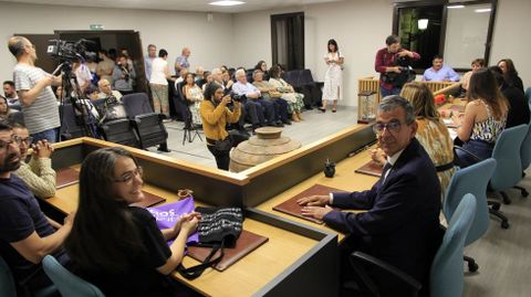 El alcalde de Sober, Luis Fern�ndez Guiti�n, en un pleno del Ayuntamiento