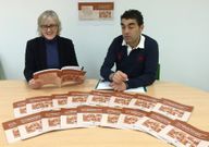 Paula Suanzes y Luis L�pez, en la presentaci�n del cat�logo del GDR.