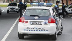 La Polic�a de Nar�n, en un control de tr�fico, en foto de archivo
