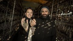 Dori y Jorge, en sus bodegas en Castrelo de Mi�o