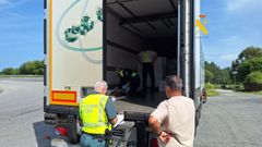 El operativo de la Guardia Civil y Gardacostas de Galicia se desarroll� el mi�rcoles en la N-642 en Foz y fueron intervenidas decenas de besugos de talla antirreglamentaria