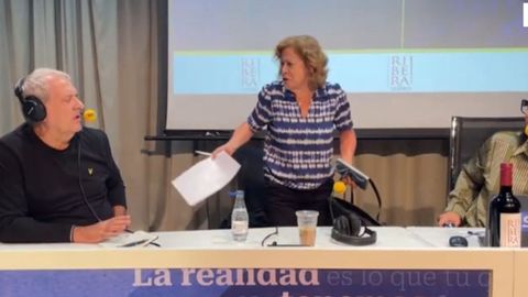Berna González Harbour abandona el estudio enfadada con Javier Aroca