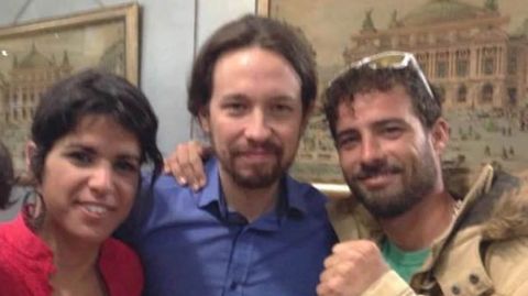 Teresa Rodr�guez, Pablo Iglesias y Manuel Alexis Gonz�lez