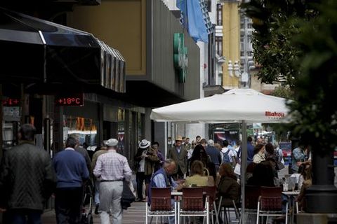 Una terraza de Oviedo