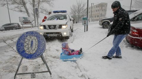 Nieve en la monta�a lucense.