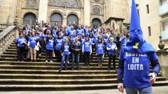 Protesta en la catedral de los trabajadores de Justicia